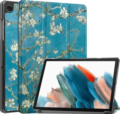 Produktbild von Samsung Galaxy Tab A9 Hülle - Tri-Fold Ständer Klapphülle mit Schlaf/Wach-Funktion - Blüte
