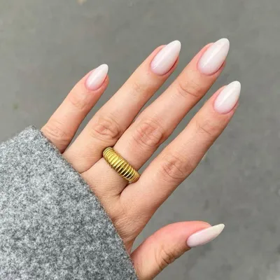 Image de Ongles artificiels courts, blancs, en forme d'amande, 24 pièces, en gel