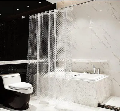 Immagine prodotto di Curve per doccia in PVC – bianco – 120 cm – impermeabili