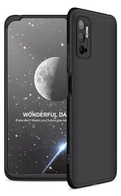 Produktbild von 360 Grad-Case Redmi Note 10 Pro mit 2.5D Glas - Farbe: Schwarz - Modellkompatibilität: Für Xiaomi Redmi Note 10 5G