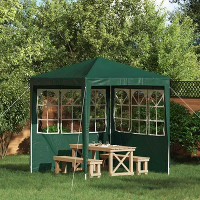 Produktbild von Möbel Party Zelt Seitenteil 2 pcs 200 x 195 cm Grün PE und StahlPavillons & Partyzelte - Pavillons & Partyzelte c7317
