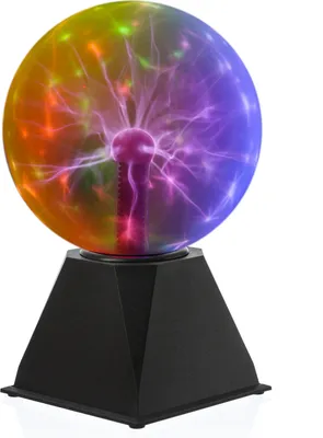 Plasmakugel multicolor- zuckende Blitz-Show Automatik oder Musiksteuerung - 15cm Kugel