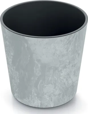 Produktbild von Runder Blumentopf URBI Round Beton Effect DURO250E, 25x25cm, Farbe Beton