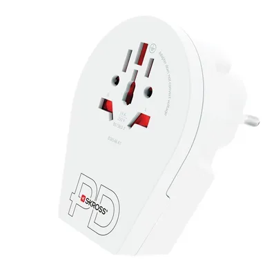 Productafbeelding van SKROSS 1.500295-E SKROSS Adapter World to Europe + USB Type C Slot