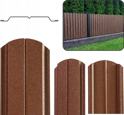 Zdjęcie produktu dla Gaja Sztacheta Metalowa Ogrodzeniowa Ocynkowana Dwustronna Brąz Mat 80cm