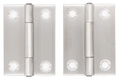 Produktbild von 2x Scharnier Edelstahl Türscharnier 51 x 36 x 1,1 mm Möbelscharnier Schrankschanier Beschlag Set