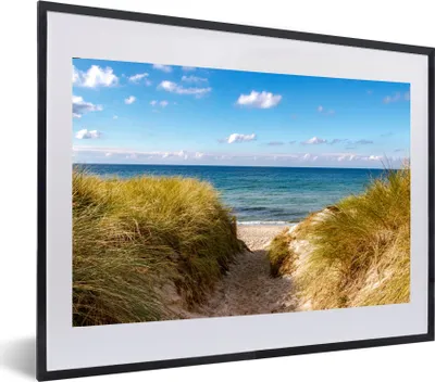 Produktbild von MuchoWow® MuchoWow® Gerahmtes Poster Strand - Wolken - Deutschland 60x40 cm - Poster mit zchwarzem Bilderrahmen - Schlafzimmer - Plakat in Rahmen - Drucken