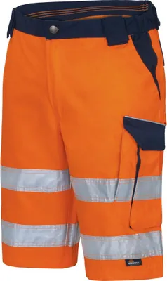 Produktbild von Vizwell Herren Warnschutz-Kontrast-Short VWTC114 Gr. 58 orange/marine
