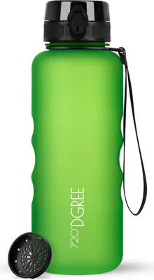 Produktbild von uberBottle softTouch Trinkflasche mit Sieb 1500ml / Apple Green/ 720DGREE