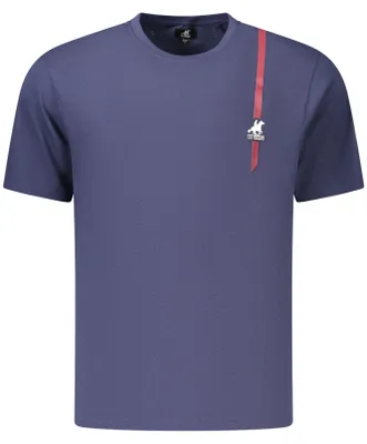 Produktbild von Herren Kurzarm T-Shirt Blau mit Print und Kontrastdetails