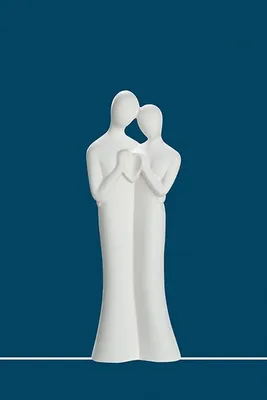 Obrázek produktu pro Gilde Francis, soška, pár, přání lásky, motiv srdce, keramika, krémová barva, balení obsahuje 2 kusy. Výška: 27,00 cm, Šířka: 9,00 cm, Hloubka: 6,00 cm, Kód: 30333