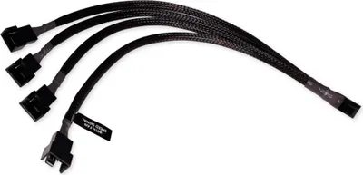 Produktbild von Alphacool 18683, RGB-Splitterkabel, Kunststoff, Schwarz, 4-polig, 300 mm, 1 Stück(e)