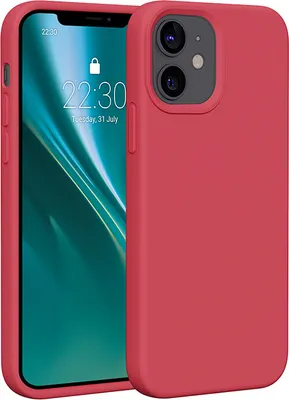 Image de Etteri Housse en silicone pour iPhone 12 / 12 Pro 6,1 Étui pour téléphone portable Framboise