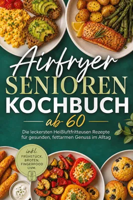 Produktbild von Airfryer Senioren Kochbuch ab 60: Die leckersten Heißluftfritteusen Rezepte für gesunden, fettarmen Genuss im Alltag - inkl. Frühstück, Broten, Fingerfood uvm.