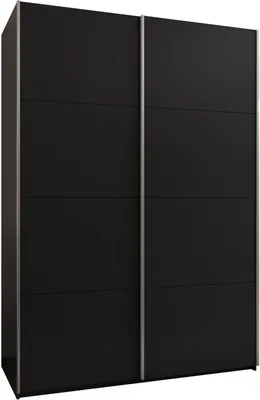 Produktbild von MEBLE KRYSPOL LUX 1 Kleiderschrank - 245,5x180x64cm - Schwarz, Schwarz, Silber