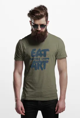 Produktbild von D&B Uni Polo ST00073 Eat More Art MilitärGrün -Größe XL