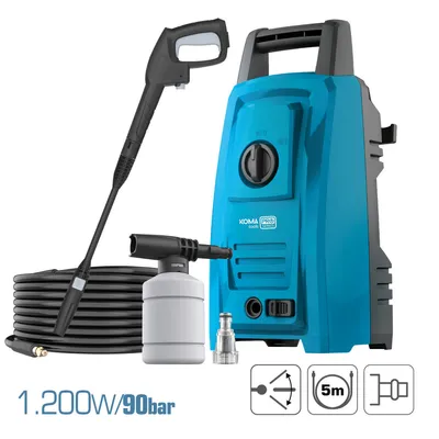 Produktbild von Koma Tools Hochdruckreiniger 1200w Blau One Size / EU Plug 220V Blau One Size