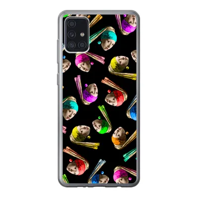 Produktbild von MuchoWow® Handyhülle Schutzhülle Hülle für Samsung Galaxy A52 5G Das Mädchen mit dem Perlenohrring - Regenbogen - Schnittmuster Silikon Softcase Handy Hülle - Umschlag