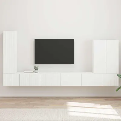 Immagine prodotto di Maison Exclusive - Set di 6 mensole a parete per televisore, colore bianco