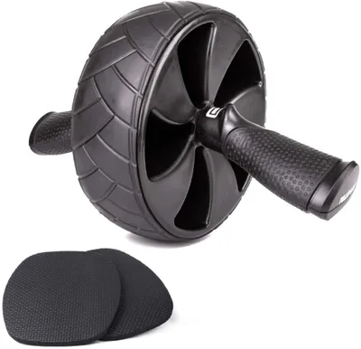 Produktbild von PULLUP & DIP Bauchroller, Ab Wheel mit ergonomischen Griffen und gepolsterten Kniematten, Bauchmuskelrad, Ab Roller für Bauchmuskeltraining & Heimtraining zu Hause