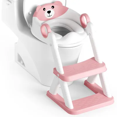 Productafbeelding van Omgoods - 2-in-1 Kinder Toiletladder met Antislip Voetsteun