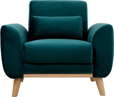Produktbild von Miliboo - Design-Sessel Stoff Petrolblau EKTOR