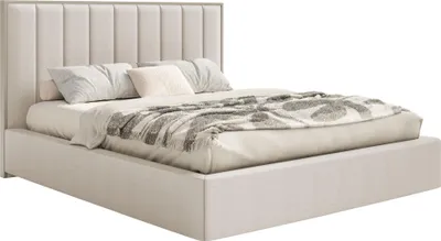 Produktbild von Selsey Togents - Polsterbett 140x200 mit Chenillebezug und Bettkasten, Hellbeige
