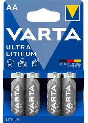 Obrázok produktu pre Batéria, AA, tužková, 4 ks, lítiové, VARTA "Ultra Lithium"