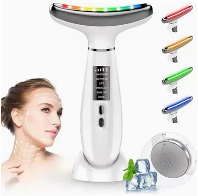 Produktbild von LED-Gerät zur Gesichtsstraffung und Schönheitspflege Hautstraffung Gesicht Hals Vibrationsmassage Straffen Reduzieren Doppelkinn Anti-Falten