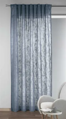 Produktbild von Fertigschal verdeckte Schlaufen "Alessio" - Größe (HxB): 245x135cm Farbe: Blau