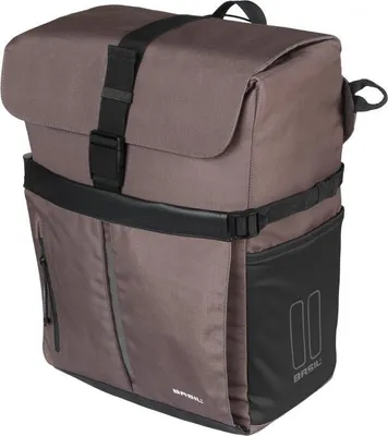 Produktbild von Basil Move MIK Studs Einzeltasche 15 Liter Braun - Wasserabweisende Fahrradta...