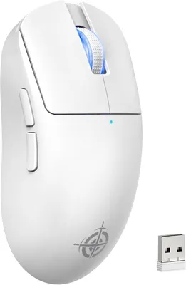 Produktbild von Gaming-Maus, 24000 DPI, PAW3311 -Sensor, RGB-Lichtleiste, 72g Leichtgewicht Mouse, Bluetooth/2.4G/Kabelgebundene, Bis zu 200 Std. Akku, für PC/Mac