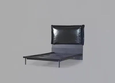 Image de Lit d'enfant design Lit d'adolescent Meubles métalliques avec rembourrage doux 120x200cm