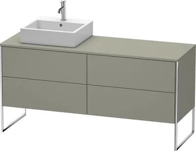 Produktbild von Waschtischunterbau XSQUARE 778x1600x548mm Be li Steingr seidenmatt steingrau seidenmatt