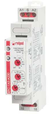 Zdjęcie produktu dla Przekaźnik czasowy 1 NO 16A 250 V AC 863220 Przekaźnik Relpol Przekaźnik czasowy