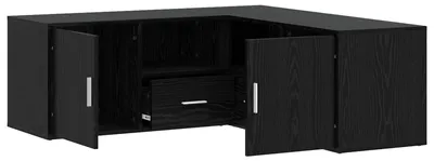 Image de Armoire d'angle vidaXL en chêne noir 200 x 40 x 45 cm, aggloméré