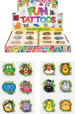 Produktbild von 6 Verrückter Dschungel Tattoos 4cm