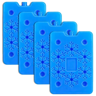 Imagen del producto de 4 acumuladores de frío de gran tamaño, duraderos, para neveras portátiles y bolsas térmicas, ideales para picnics