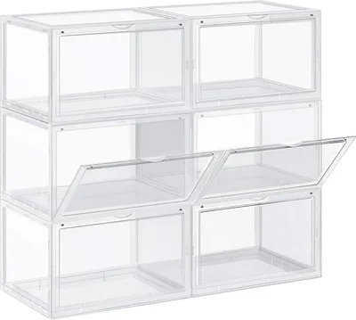 Produktbild von Songmics Schuhboxen Stapelbare Organizer Kunststoff Transparent