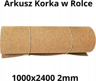 Zdjęcie produktu dla Wysokiej jakości naturalny arkusz korka w rolce 2 mm - 1000x2400mm (1 szt.)