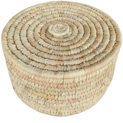 Produktbild von Runder Aufbewahrungskorb mit Deckel Ø 34 cm – 15 Liter