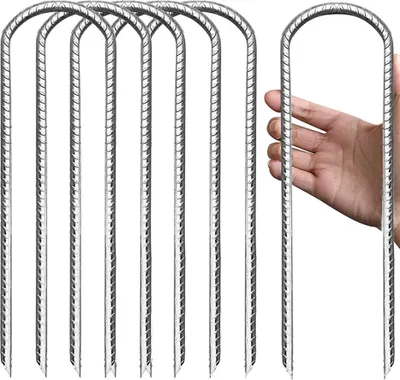 Produktbild von Bodenanker, Zeltnägel, Gartenbodenanker, verzinkte Verstärkungspfähle, Erdspieß, Bauanker, Zeltnagel, Zeltheringe (30CM, 6er Pack)