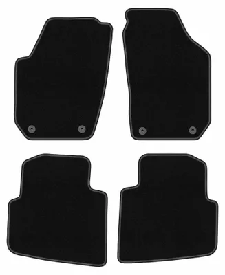 Obrázok produktu pre Velúrové autokoberce pre: Skoda Roomster 2006-2015 (kombivan) – sada 4 ks, čierne, na mieru – Wielganizator BASIC