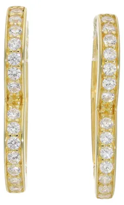 Produktbild von Herz Creolen Silber 925 Gold plattiert Zirkonia JL20-06-1403 JuwelmaLux