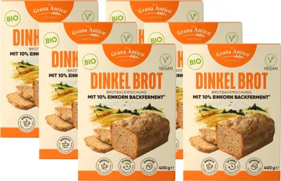 Produktbild von Grana Antico    Dinkel-Backmischung, Brot -Backmischung, Dinkelbrot hell 6 x 400 g