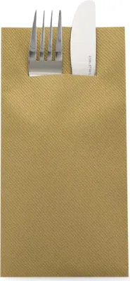 Produktbild von Sovie HORECA Besteckserviette Gold aus Linclass® Airlaid 40 x 40 cm, 1/8 Falz, 75 Stück