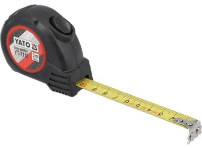 Productafbeelding van Yato - Logo, meetlint AW674 (5 m x 2,5 cm) (zwart/rood)