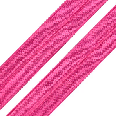 1m Einfassband 20mm hochelastisch gefalzt Meterware Faltgummi pink