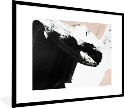 Produktbild von MuchoWow® Gerahmtes Poster Farbe - Design - Abstrakt 80x60 cm - Poster mit Schwarzem Bilderrahmen Wandposter Rahmen Foto Bilder - Schlafzimmer-Dekorationen - Fotoposter
