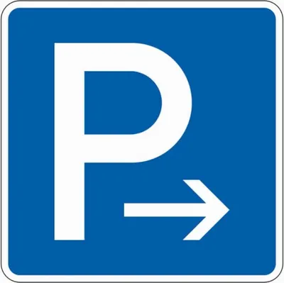 Produktbild von Schild I Verkehrszeichen Parkplatz rechts, Nr.314-20, Aluminium RA1, reflekti...